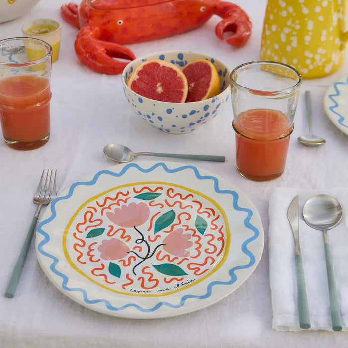 Dinner Plate Capri Ma Chérie Summer Bliss  Tulip White 11"