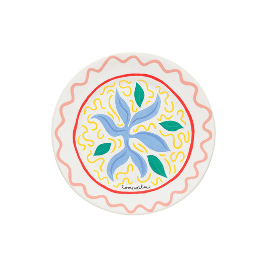 Dinner Plate Comporta Summer Bliss Seaweed White 11"