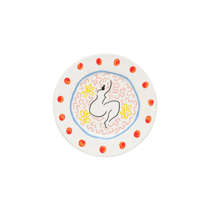 Plato de ensalada/postre Summer Bliss Lady blanco 9"