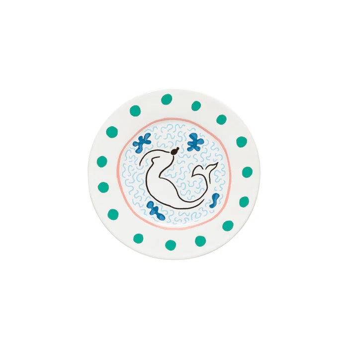 Salad/Dessert Plate Summer Bliss Mermaid White 9"