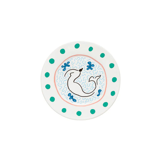 Salad/Dessert Plate Summer Bliss Mermaid White 9"