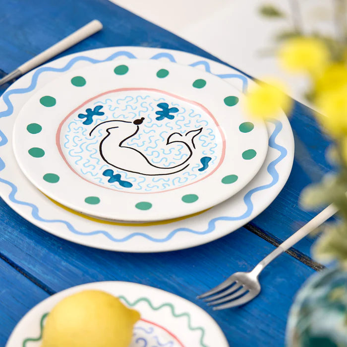 Salad/Dessert Plate Summer Bliss Mermaid White 9"