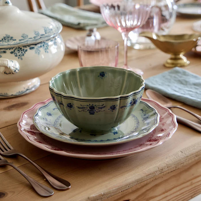 Salad/Dessert Plate, Vila Olive-Blue  8"
