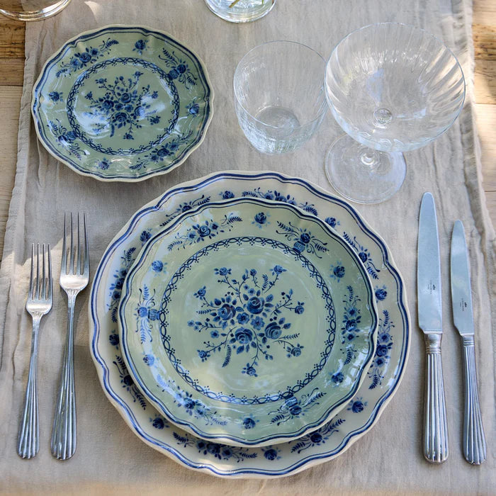 Salad/Dessert Plate, Vila Olive-Blue  8"