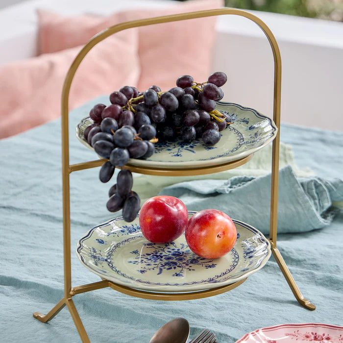 Salad/Dessert Plate, Vila Olive-Blue  8"