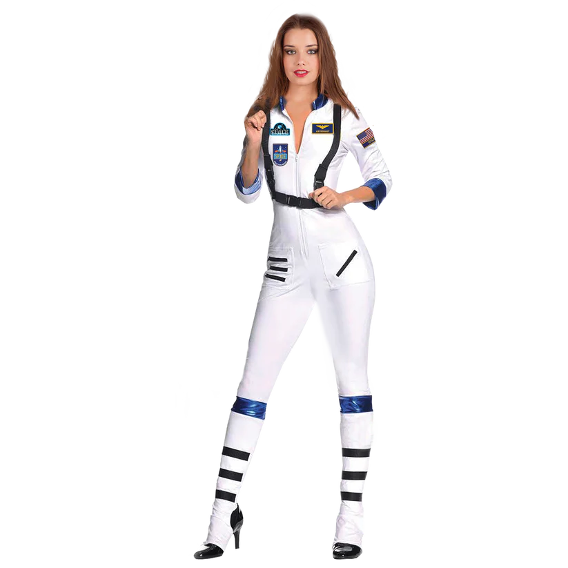 Mujer adulta exploradora espacial