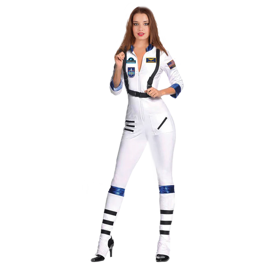 Mujer adulta exploradora espacial