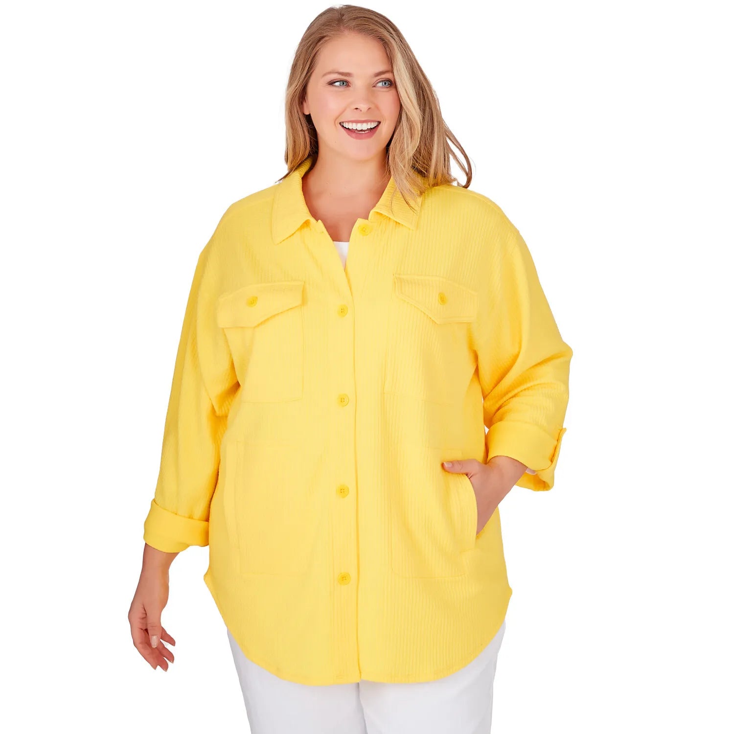 Cable Ottoman Shirt Jacket Sunburst - Ruby Rd