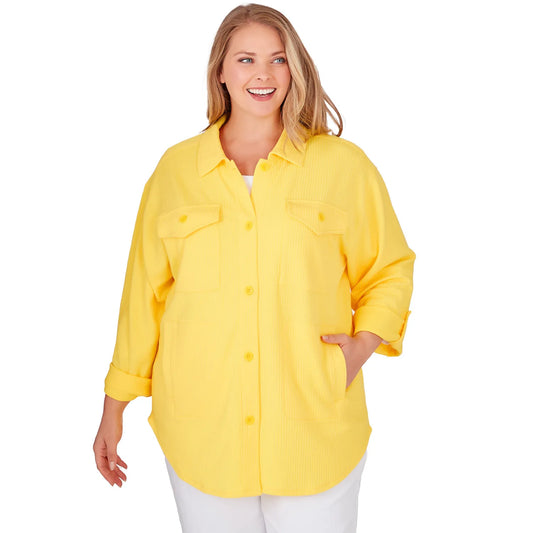 Cable Ottoman Shirt Jacket Sunburst - Ruby Rd