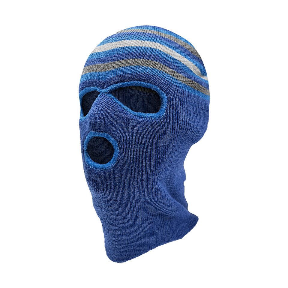 BOYS KNIT 3 HOLE FACE MASK BLUE