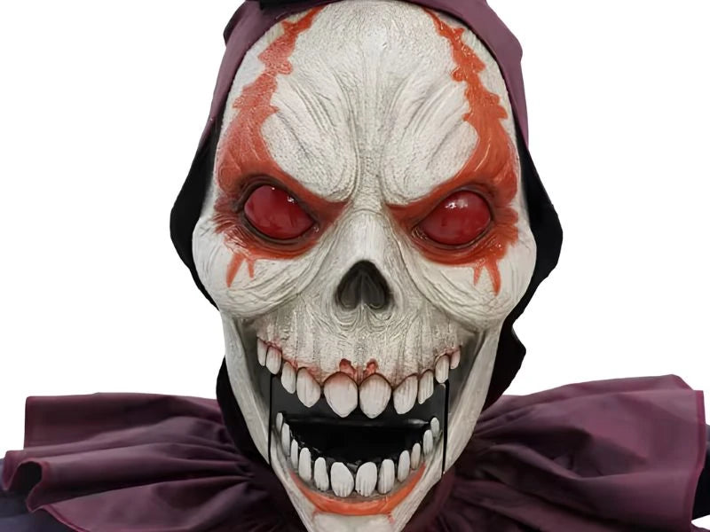 5 FT Skeleton Clown Mechanical Jack-in-the-Box Halloween Decoration