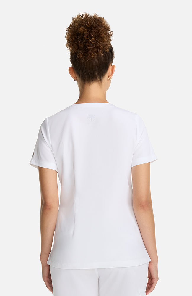 Billie V Neck Top White Gardenia