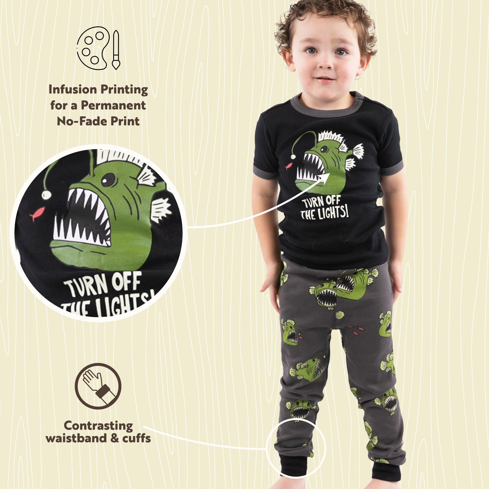 Angler Fish Kid Short Sleeve Set