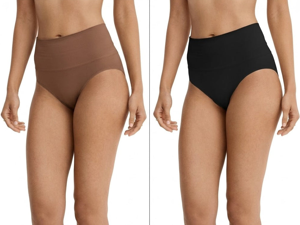 Scuba Mid- Waist Brief W / DL Layer WB Black-Mocha-Black