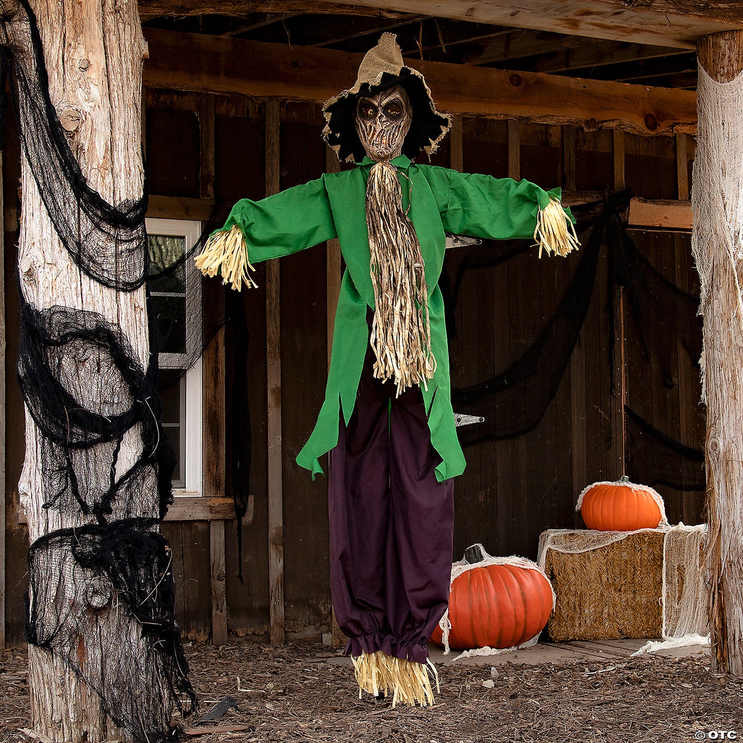 6 Ft. Light-Up Hanging Animated Scarecrow