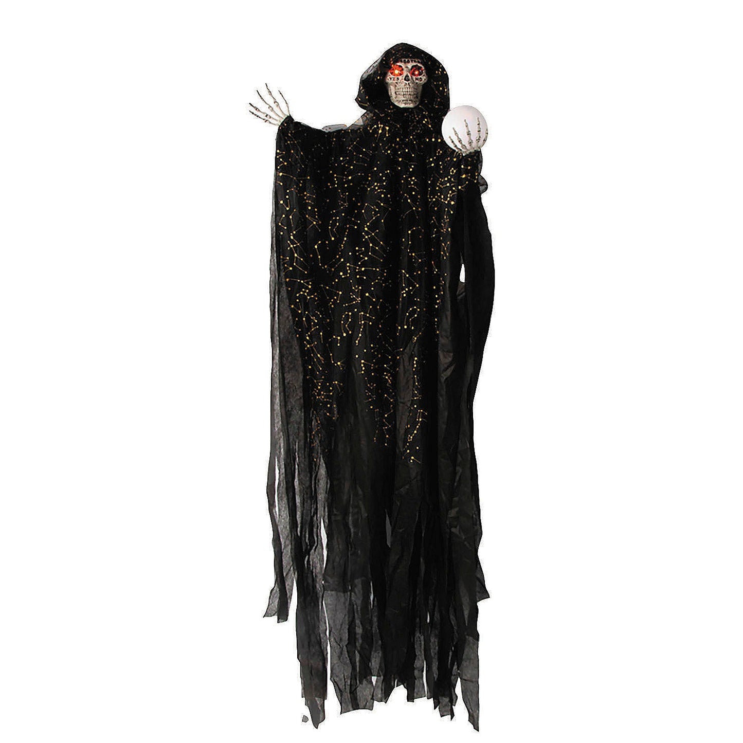 6 Ft. Hanging Light-Up Constellations Skeleton Witch