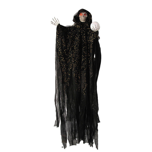 6 Ft. Hanging Light-Up Constellations Skeleton Witch
