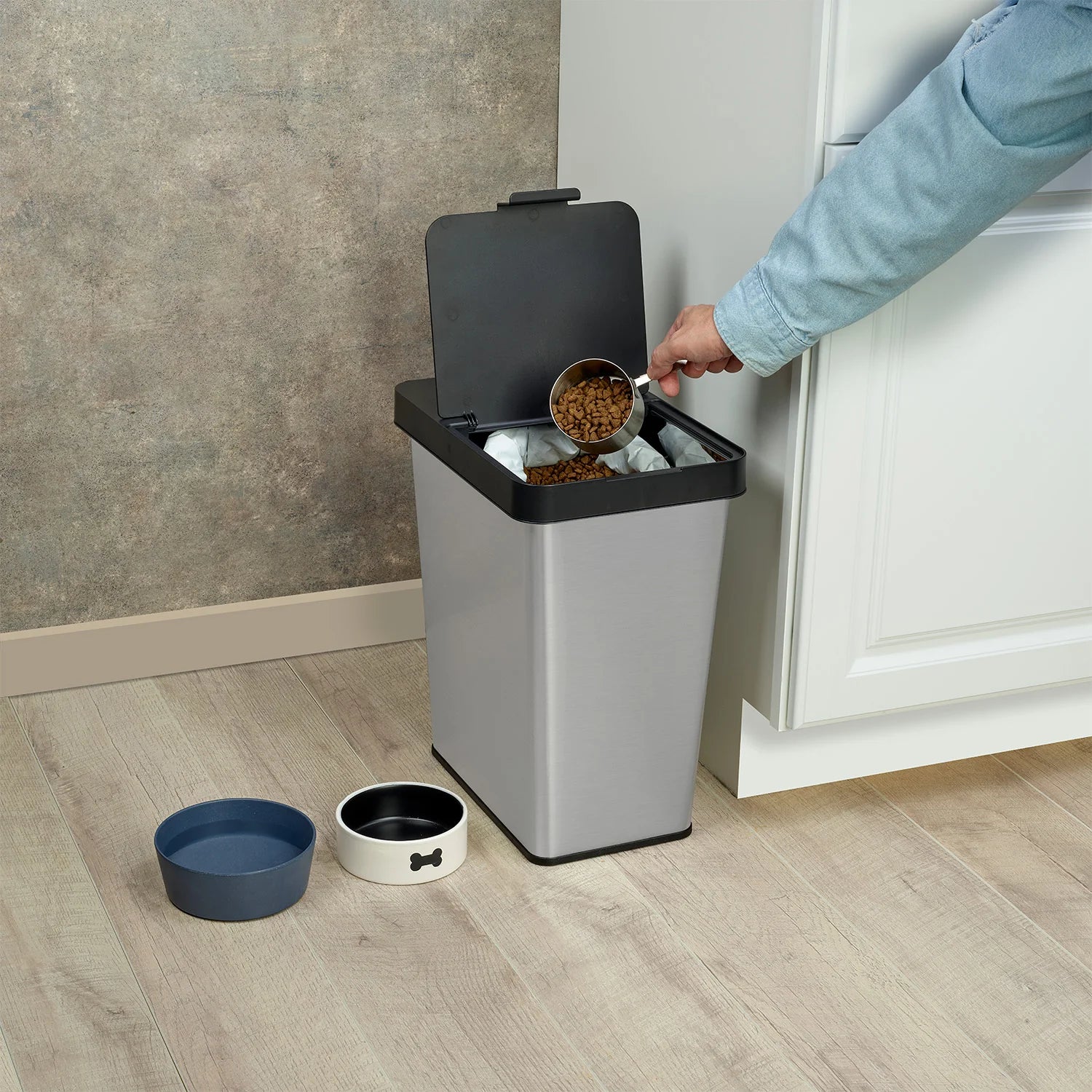 6-Gallon SS Slim Fingerprint Proof Trash Bin