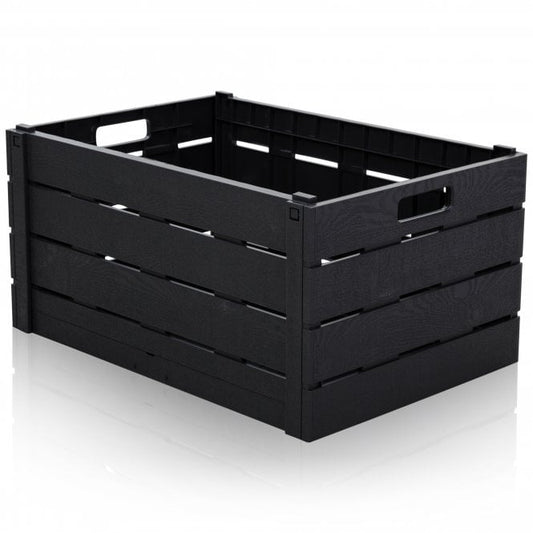 Wood Effect Folding Crate 60L