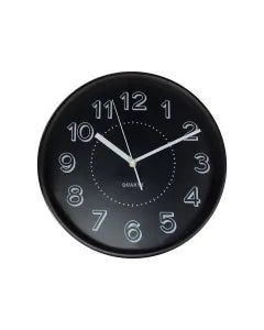 11.8" Round Wall Clock Black