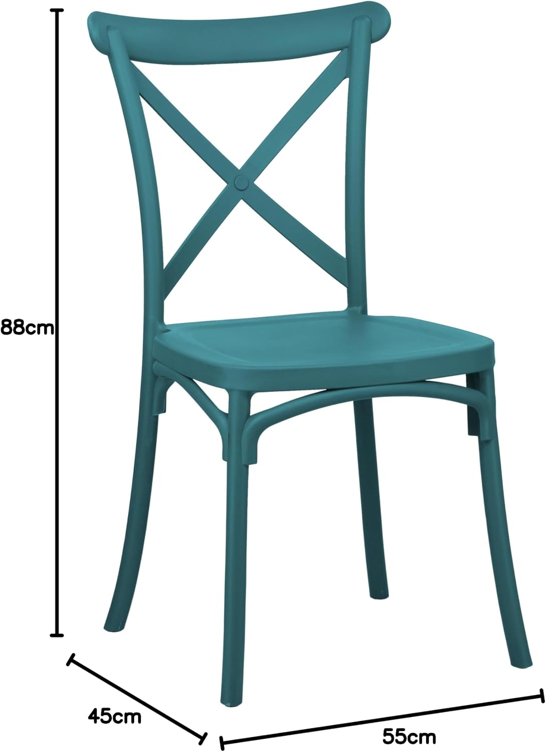 Outdoor Events Restaurant Nordic Buy Furniture Silla Stackable PP Blue