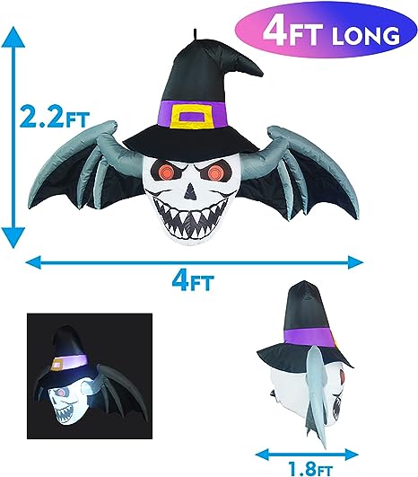 FT Length Inflatable Bat Winged Demon’s Head