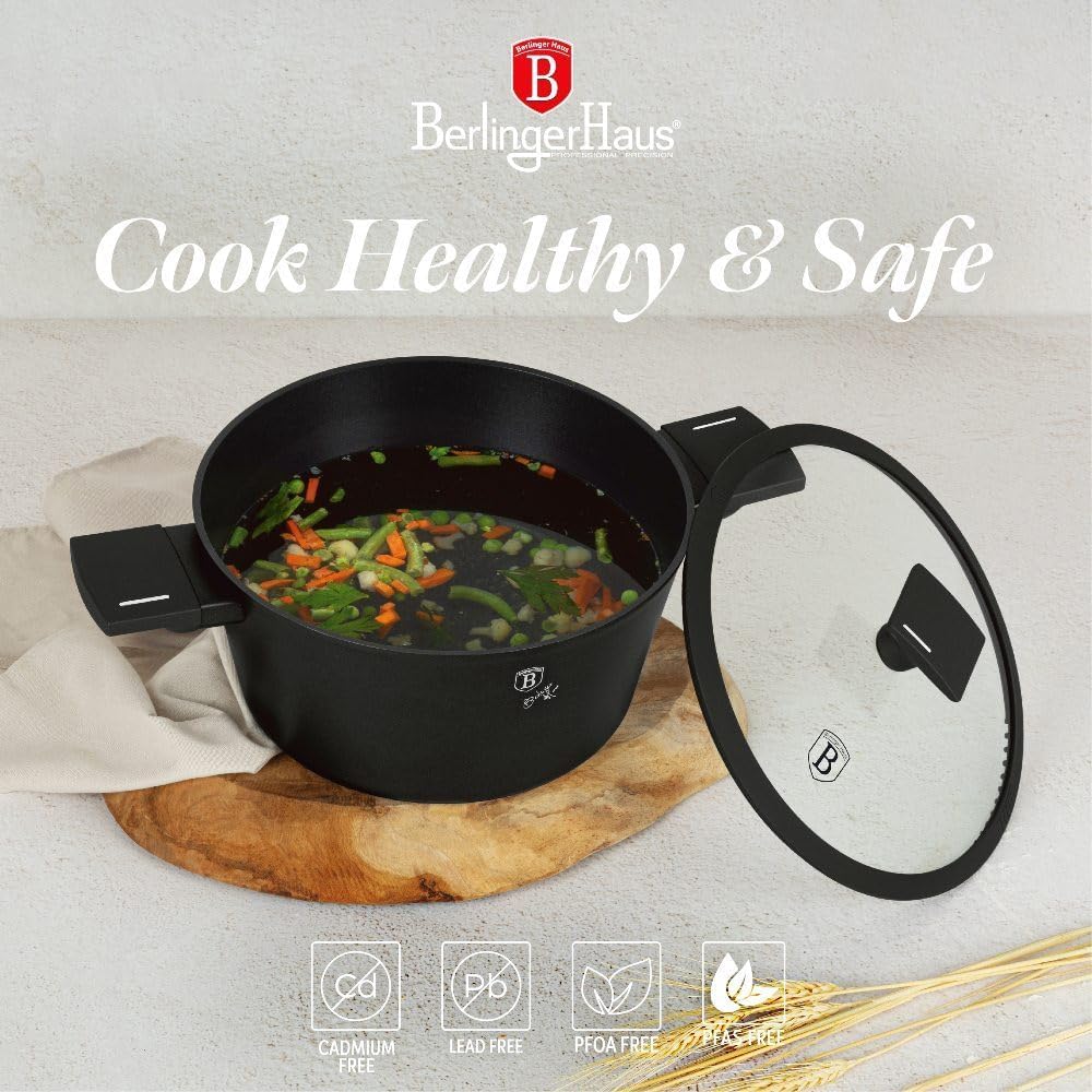 Cookware Set  Black / Silver 10pcs