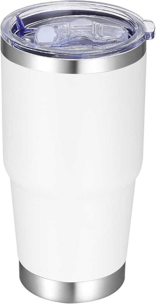 20oz Stainless Steel Double Wall Tumbler White