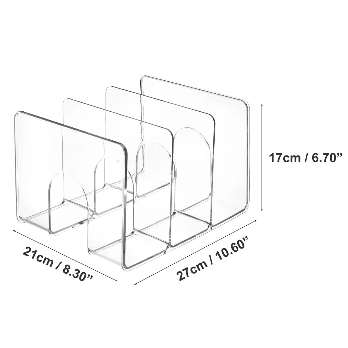 Clear - 4-Section Purse Storage Organizer