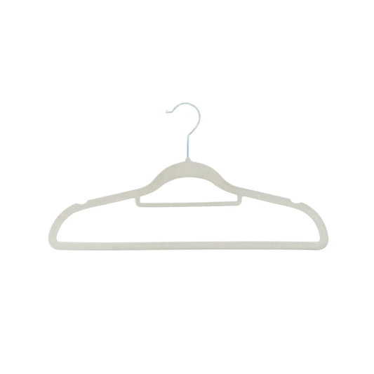 10PC Ivory Non-Slip Velvet Suit Hanger