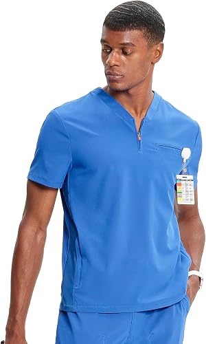 Camiseta de hombre con media cremallera - Azul royal
