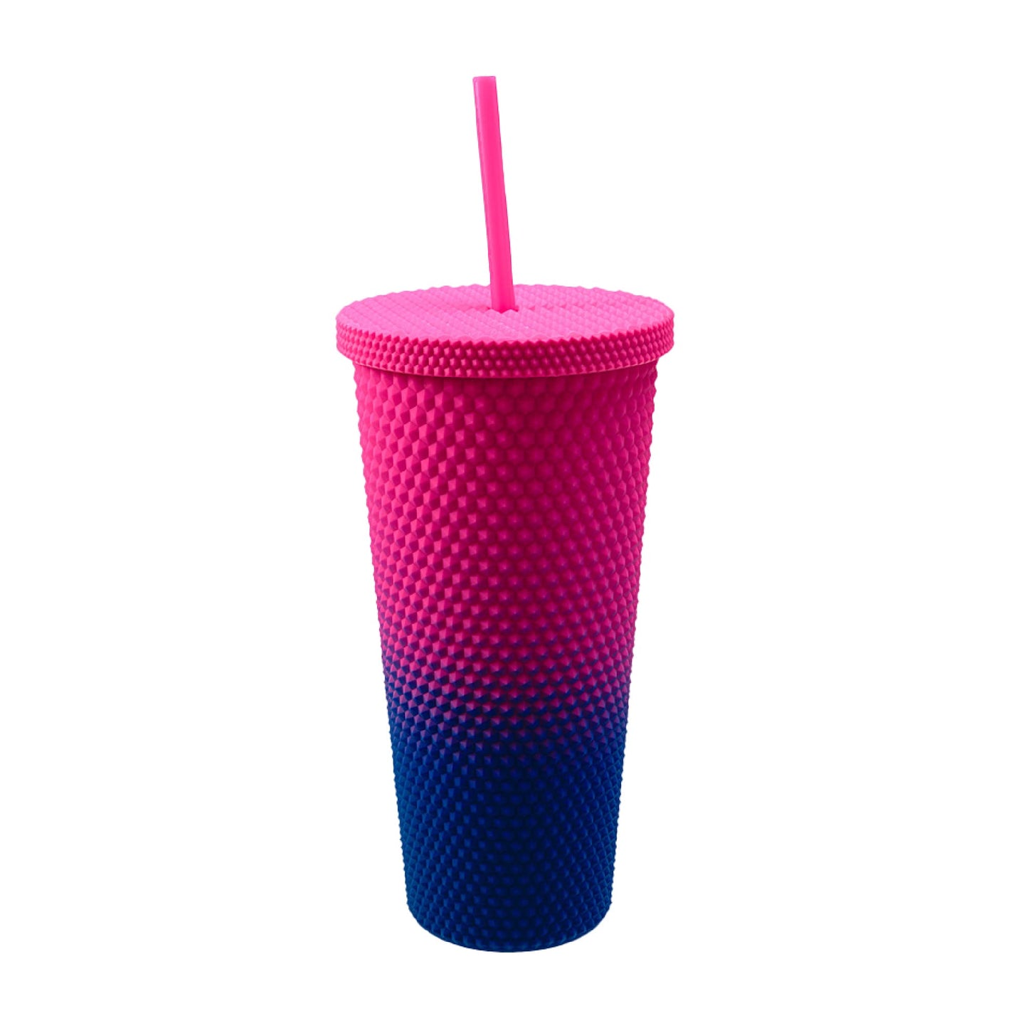 Rainbow Colored Textured Tumbler Cup