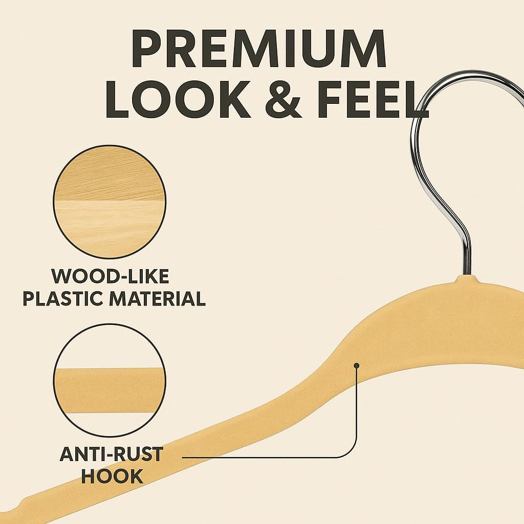 Eco Space Saver Hangers - 50 Pcs