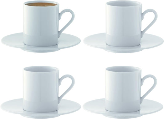 Cup and saucer set White, 12 pieces