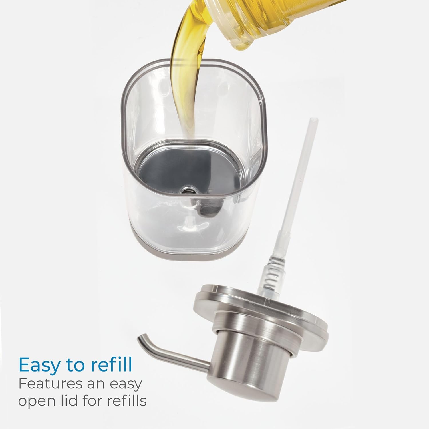 Ilese Soap Pump Clear/Brushed Nickel