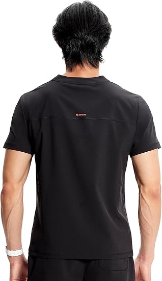 Top de hombre con media cremallera - Negro