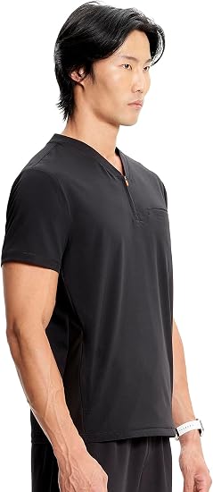 Top de hombre con media cremallera - Negro