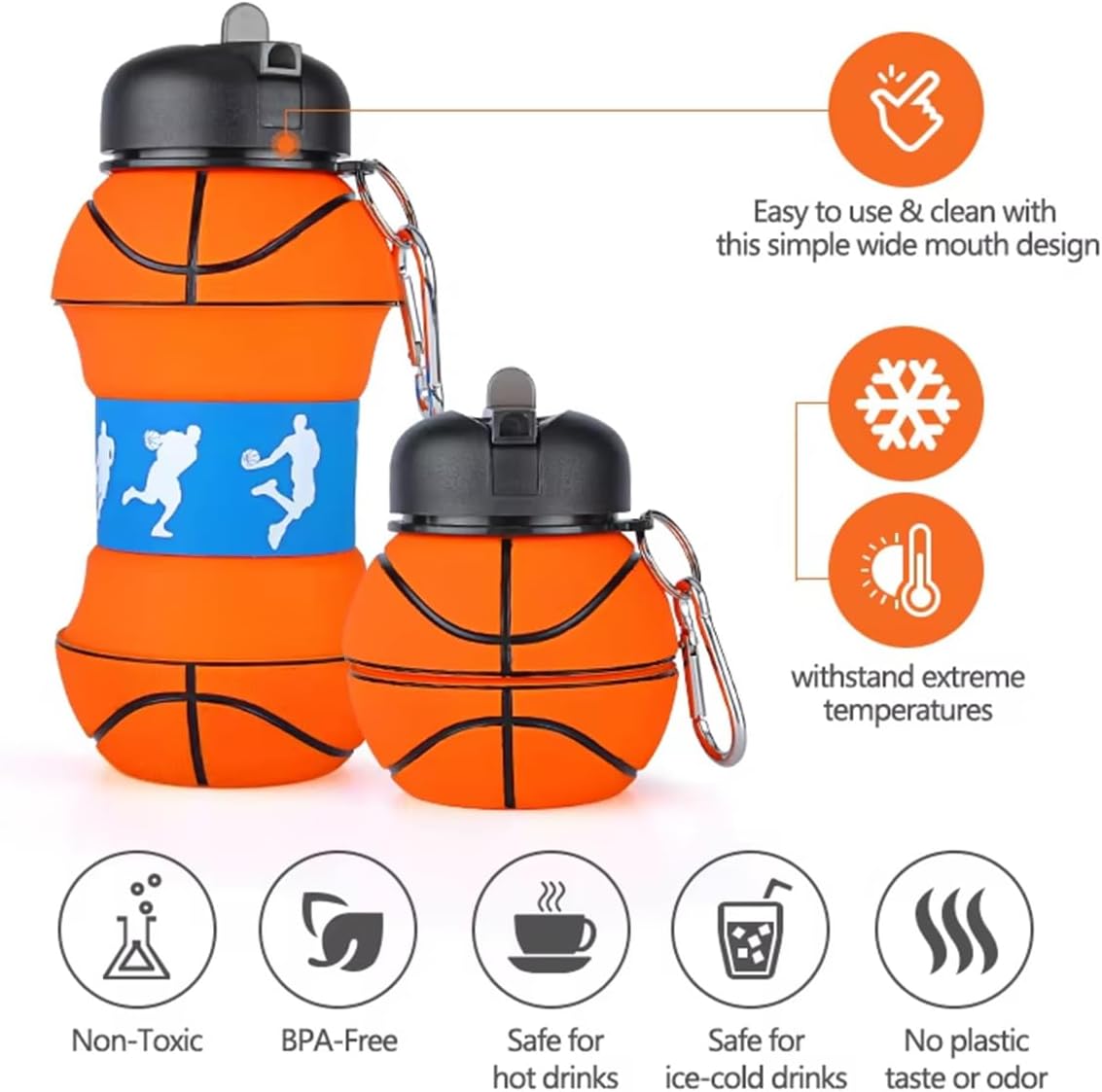 550ML Foldable Bottle Basketball