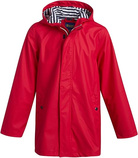 Solid Puffer Rain Jacket Red Boy