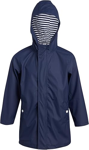 Solid Puffer Rain Jacket Navy Boy