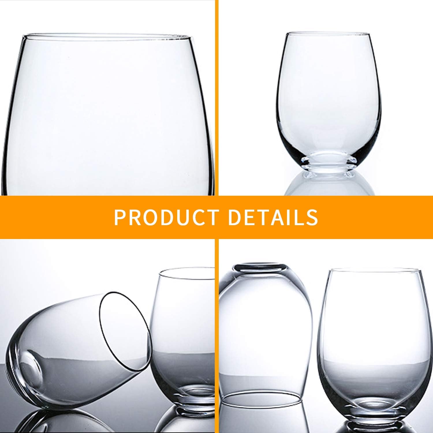 Glass ( Amber) 3pcs 440cc