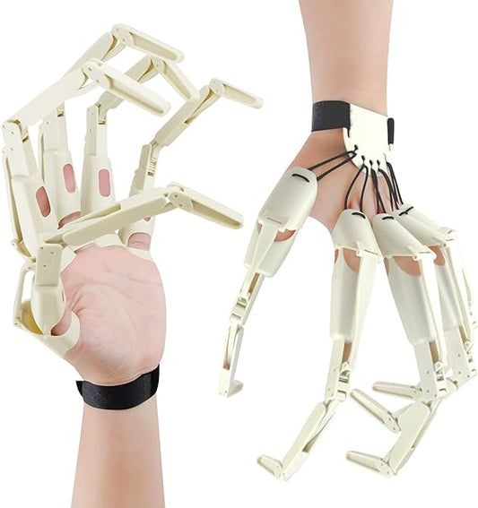 Adult White Articulating Left Hand Finger Glove
