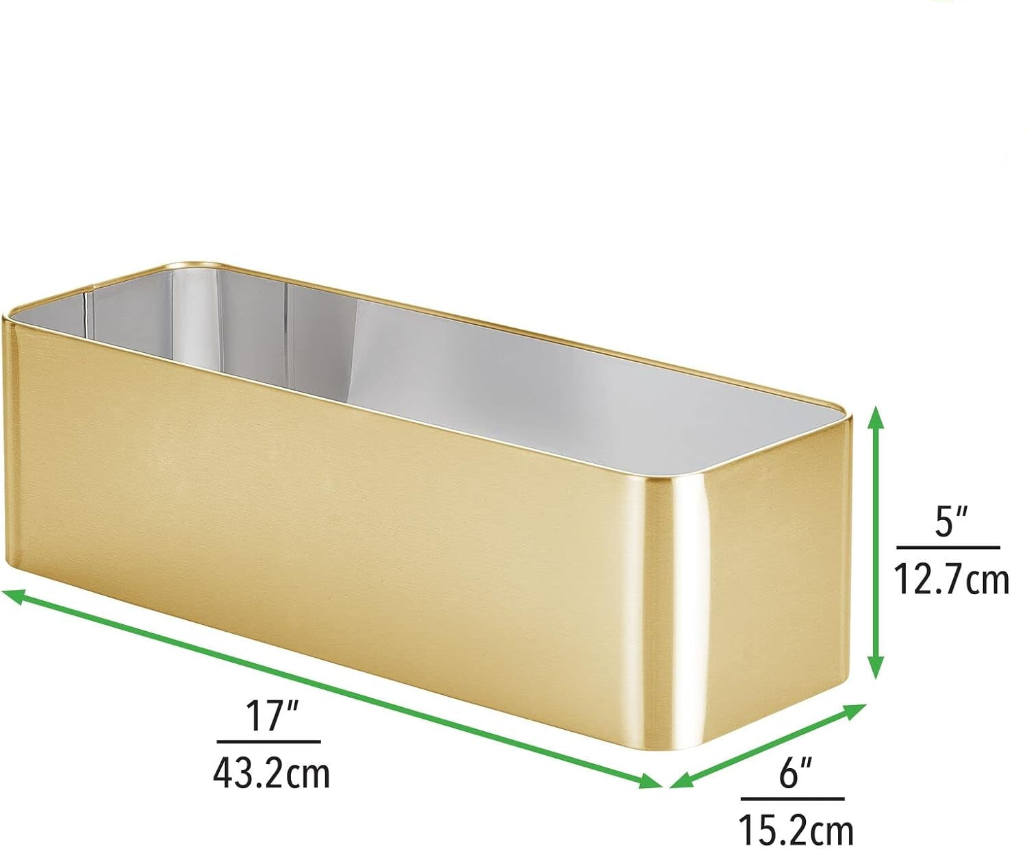Patton Toilet Tissue Bin Brass  6 x 17 x 5 Steel