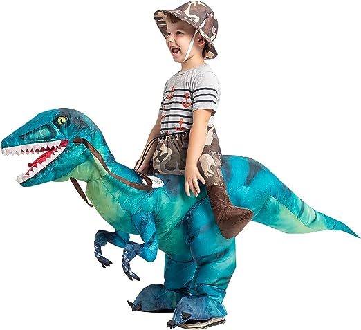 48" Tall Inflatable Dinosaur Rider Costume for Kids