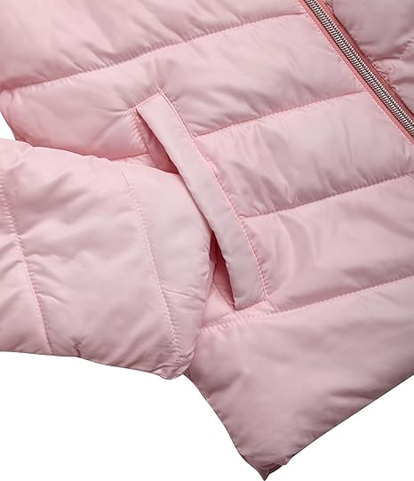 Solid Faux Packable Midwt Jacket Hot Soft Pink