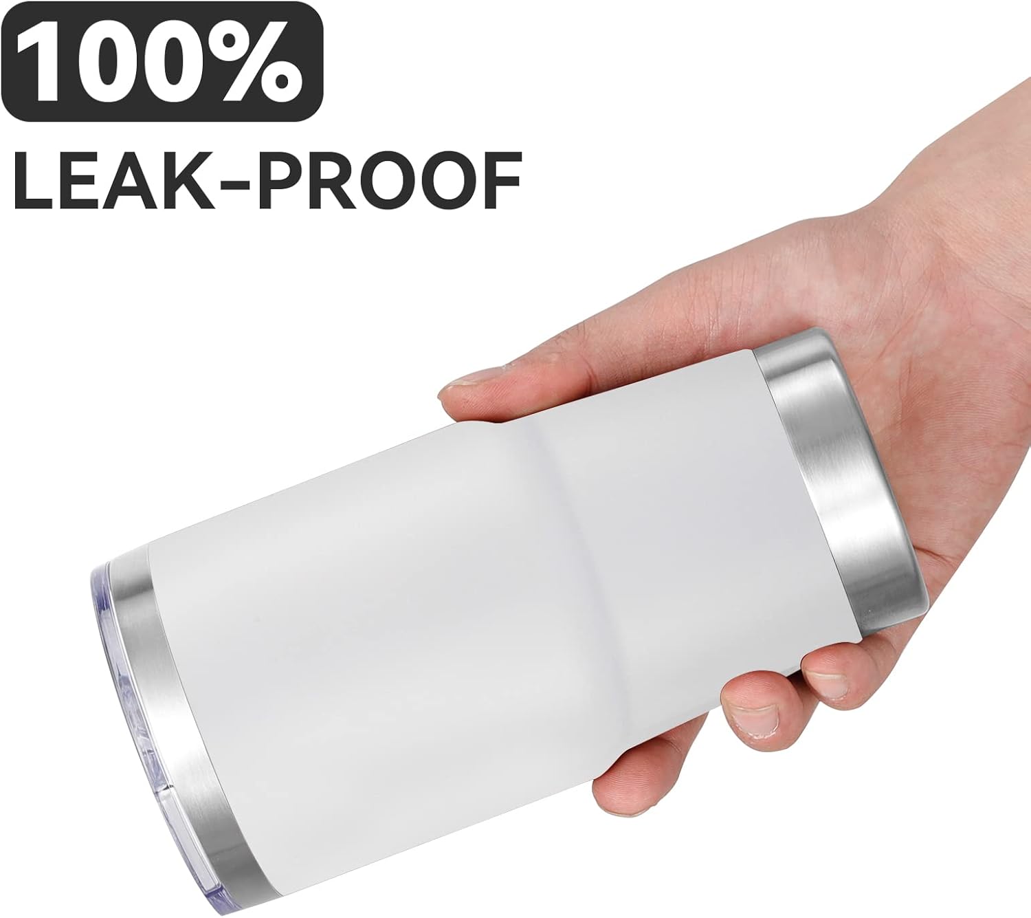 20oz Stainless Steel Double Wall Tumbler White