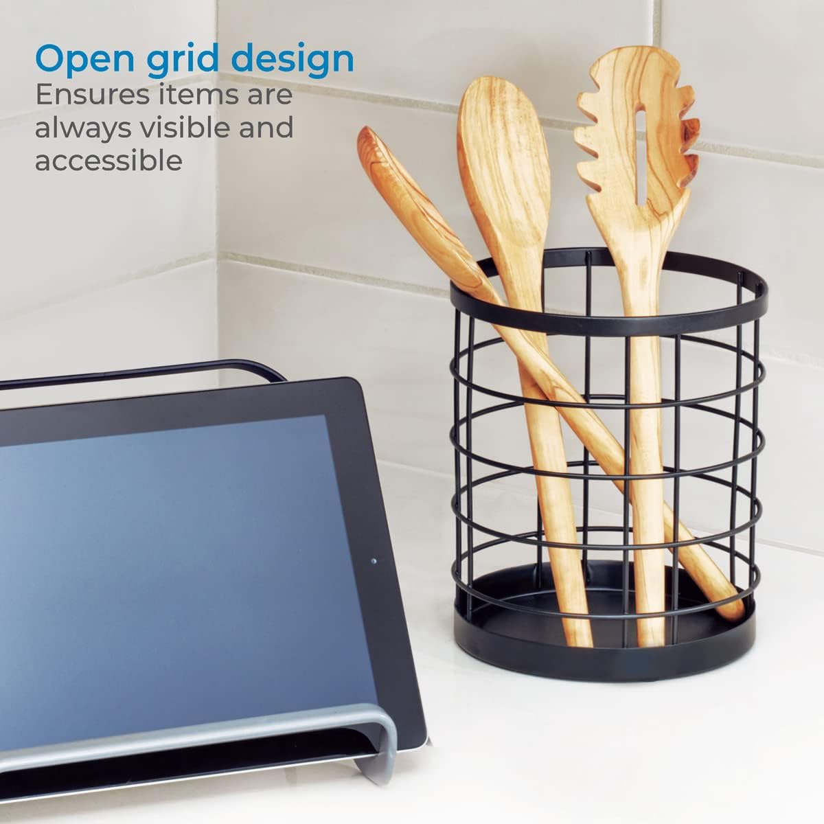 Austin Utensil Holder Matte Black