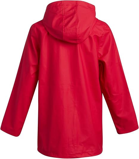 Solid Puffer Rain Jacket Red Boy