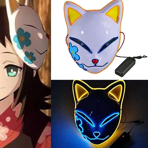Light Up Anime Flower Cat Mask