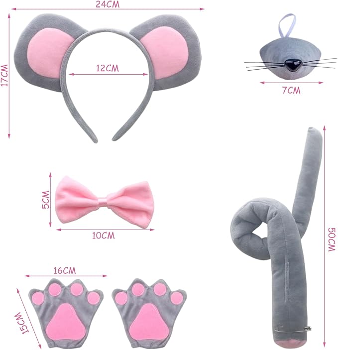 Diadema básica de orejas de gato blancas